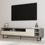 Hanah Home Luga Soporte de TV Gris y Travertino